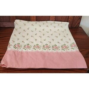 Set Of Two Vintage Pink Floral Pillowcases Pink Green